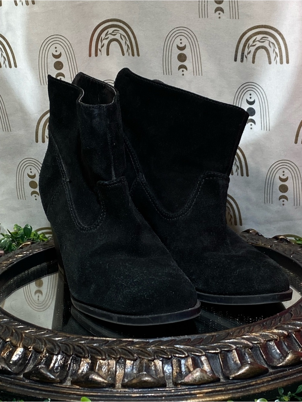 Nine West Black Suede Ankle Booties